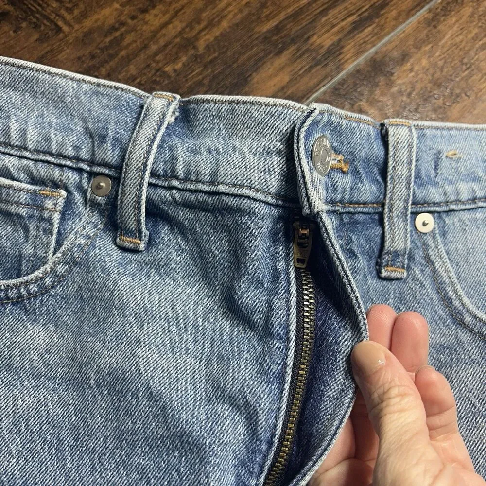 Madewell Women's The Perfect Jean Shorts Size 27 Raw Hem Denim Cut Offs - Picture 2 of 11